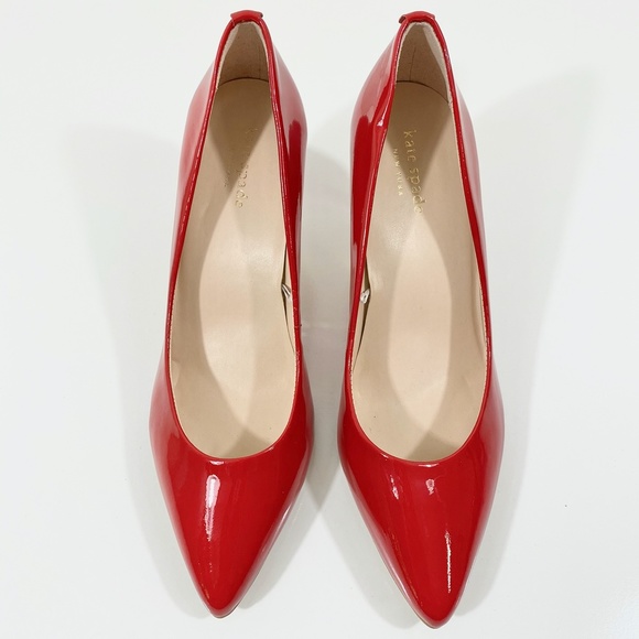 NEW Kate Spade VIDA Red Patent Leather Heels - Picture 5 of 10